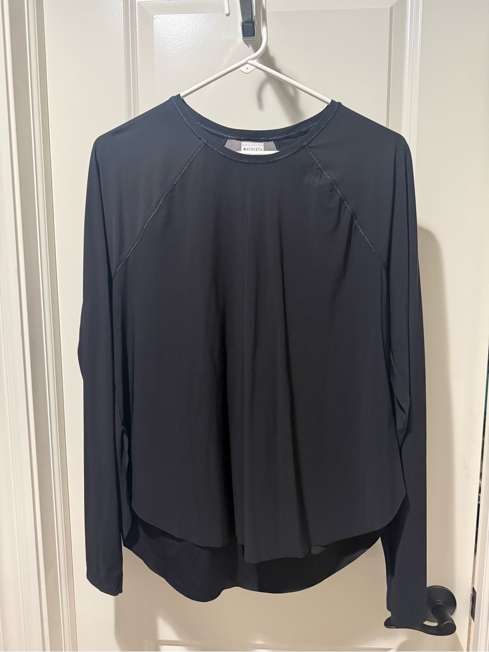 Athleta Ultimate Black Long-Sleeve Performance Top with Mesh
